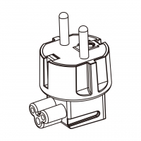 笔记本电脑专用AC转接头, 欧规 (欧标)弯头转IEC 320 C5连接器, 3转3-Pin, 2.5A 250V