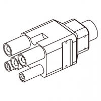 50A, 5-Pin 电池香蕉头插头 连接器