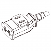 中国规AC电源线连接器2 芯 10A 250V