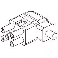 45A, 5-Pin 电池香蕉头插头 连接器 (弯头型式)