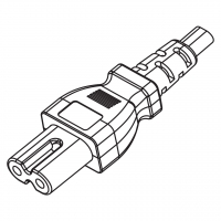 美规 (美标)IEC 320 C7 AC电源线连接器 2 芯直式10A 125/250V