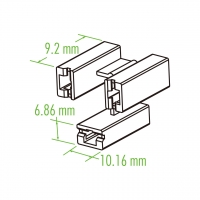 塑料连接器 9.2mm X 10.16mm X 6.86mm 3 Pin