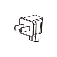 AC转接头, (Mini) 中国规弯头转IEC 320 C7连接器, 2转2-Pin, 2.5A 250V