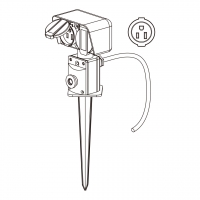 花园园艺电力插座 NEMA 5-15R 3 脚 2 插位 ( IP44) 15A 125V