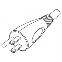 美规(美标)NEMA 5-15P 直式 AC插头2 P/ 3 芯接地 15A 125V