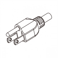 台湾3-Pin插头AC电源线-成型PVC线材1.8 米黑色线材切齐  (VCTF   3X0.75mm²  圆线 )