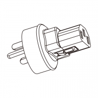 AC转接头, 以色列转IEC 320 C13 连接器, 3转3-Pin, 10A 250V