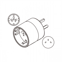 以色列AC转接头 3-Pin 插头转转多国插座