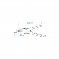 汽车专用充电夹, 12/24V , 500~200 安培, 150mm (Front 38mm)