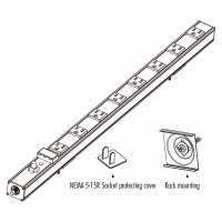 美规 (美标)PDU 电源分配器NEMA 5-15R/5-20R, 3 脚 4~30插位 15A ~20A 125V