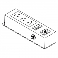 IEC 320 C14 转 NEMA 5-15R 排插/插线板/ 拖线板/接线板 3 脚 插位15A 125V