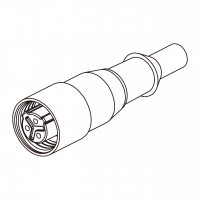 圆 3-Pin 连接器, 适用线材: 黄色22AWG*3C (ø5.8mm)