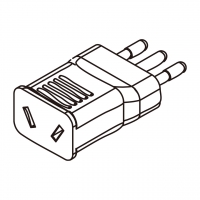 AC转接头, 意大利插头转澳洲连接器 3转2-Pin