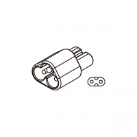 AC转接头, IEC 320 Sheet A 插头连接器转IEC 320 C7 连接器, (适用笔电,DV,数字相机) 3转2-Pin,