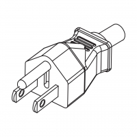 美规(美标)NEMA 5-15P 直式 AC插头2 P/ 3 芯接地 15A 125V (附透气管)