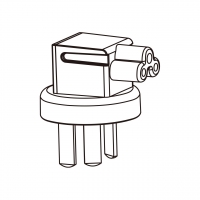 笔记本电脑专用AC转接头, 中国规弯头转IEC 320 C5连接器, 3转3-Pin, 2.5A 250V