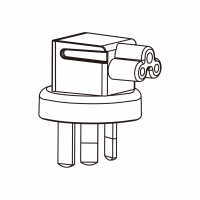 笔记本电脑专用AC转接头, 澳洲规弯头转IEC 320 C5连接器, 3转3-Pin, 2.5A 250V