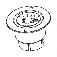 美规 (美标)NEMA 5-15R /5-20R插座, 2 P 3芯接地 15A/20A 125V