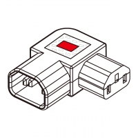 AC转接头, IEC 320 Sheet E 插头连接器 突波保护转IEC 320 C13 连接器, (适用个人计算机), 附电源指示灯, (弯头), 3转3-Pin,