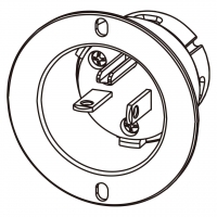 美规 (美标)NEMA 5-20P Flanged 插座, 2 P 3芯接地 20A 125V