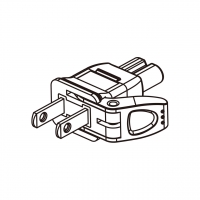 笔记本电脑AC转接头, 日本转IEC 320 C7 连接器, 2转2-Pin, 2.5A