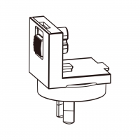 AC转接头, 澳洲规弯头转IEC 320 C7连接器, 2转2-Pin, 2.5A 250V