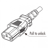 美规 (美标)IEC 320 C13 AC电源线连接器 3 芯直式 10A 250V