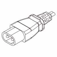 台湾IEC 320 C1 插头AC电源线连接器 2 芯 0.2A 125V