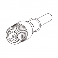 圆 3-Pin 插头, 适用线材: 黄色22AWG*3C (ø5.8mm)