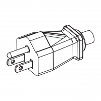 美规(美标)NEMA 5-15P 直式 AC插头2 P/ 3 芯接地 15A 125V