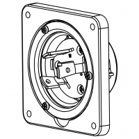 美规 (美标)防松脱 Flanged插座NEMA L6-30P, 2 P 3芯接地, 30A 250V, Watertight Inlet