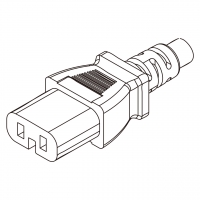 IEC 320 C11 AC电源线连接器 3 芯直式 10A 250V