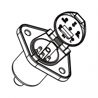 RV/卡车/拖车专用大电流, 6公, 1母圆 Pin, ISO 插座