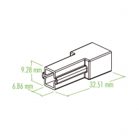 塑料连接器 32.51mm X 6.86mm X 9.28mm 1 Pin