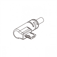 Micro USB B 插头, 5 Pin (弯头型式)