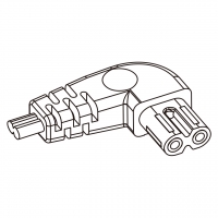 IEC 320 C7 AC电源线连接器 2 芯 弯式  2.5A 250V