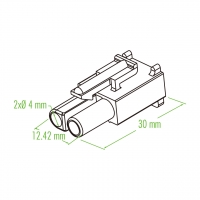 塑料连接器 30mm X 12.42mm X 2 X Ø 4mm 2 Pin
