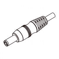 DC 直头型式  1-Pin 连接器 OD Ø6.5 X ID Ø3.0