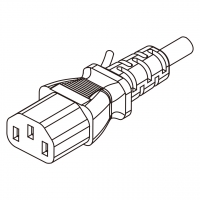 欧规 (欧标)IEC 320 C13 AC电源线连接器 3 芯直式 10A 250V