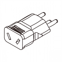 AC转接头, 瑞士插头转澳洲连接器 3转2-Pin