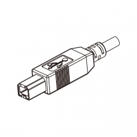 USB 2.0 B 插头, 4 Pin (直头型式)