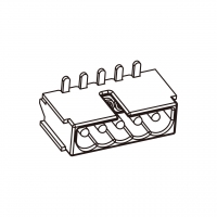 圆 5-Pin 插座, 适用线材: SVT 16AWG*2C+28AWG*1C (Signal Line, ø5.9) 线材
