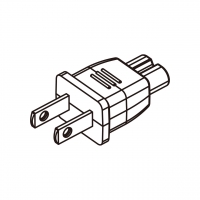 笔记本电脑AC转接头, 日本转IEC 320 C7 连接器, 2转2-Pin, 2.5A 125V