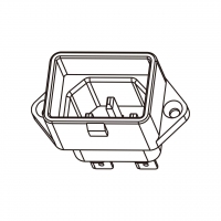 IEC 320 (C14) 品字型 家电用品AC 3-Pin公插座(Inlet), 附螺丝孔, 10A 250V