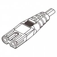 美规 (美标)IEC 320 C7 AC电源线连接器 2 芯直式10/13A 125/250V