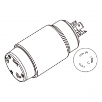 RV AC转接头, NEMA L5-20P转 TT-30R, 2 P 3芯接地, 组装式, 3转3-Pin, 20A转30A 125V