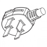 中国4-Pin 3 向 AC插头, 25A