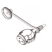 中国规AC电源线连接器3 芯 10A 250V