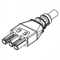 灯光照明用, AC电源线连接器母座  3 芯直式 16A 250V