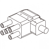 45A, 5-Pin 电池香蕉头插头 连接器 (弯头型式)